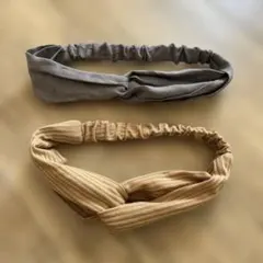 ツイストデザインヘアバンド2点セット