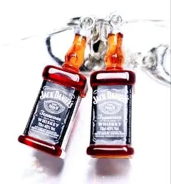【ジャックダニエル】ウイスキー　2本セット　キーホルダー　S1082