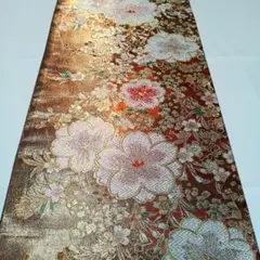 3005花嫁衣装の丸帯リメイク　タッセル付き正絹テーブルランナーと2964 3005花嫁衣装の丸帯リメイク タッセル付き正絹テーブルランナー