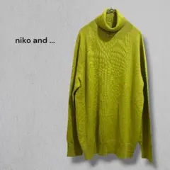 niko and 洗えるメルティーセンターラインプルオーバー タートルニット