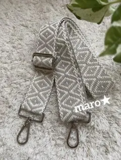 バッグ付け替え用ショルダーストラップのみ❤️スマホショルダー⭐️グレーダイヤチェック
