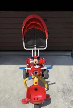 ミッキー三輪車 ミッキーマウスカーゴサンシェード オマケ付き - メルカリ