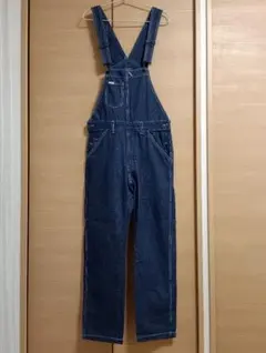 美品 エイト 8ight デニムオーバーオール ユニセックスXS 濃ブルー