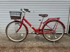 【ほぼ新品-直接引き取りのみ江戸川区】自転車 ママチャリ 前カゴ付き 24インチ ほぼ新品-直接引き取りのみ江戸川区】自転車 ママチャリ 前カゴ
