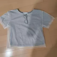 Emsexcite メガネプリント チュール半袖Tシャツのサムネイル