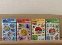 韓国限定 ポケモン 立体シール ウォーターシール 4枚セット