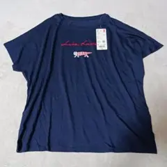 新品UNIQLOリサラーソンTシャツマイキー半袖ネイビーS