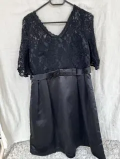 ☑️☆美品【黒レースパーティードレス】ワンピース 結婚式 大きいサイズ