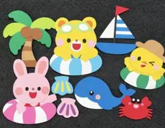 【壁面飾り　夏】海　プール　７月　保育のサムネイル