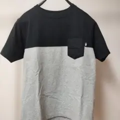 THE NORTH FACE ポケット付きTシャツ 黒/グレー