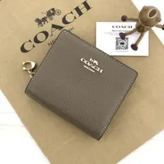 ★ 新品 COACH コーチ　折り財布　ブラウン 二つ折り財布 COACH柄