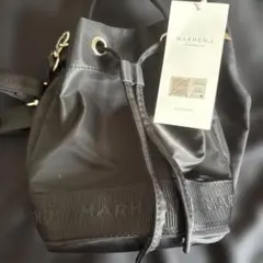 MARHEN.J ブラック 巾着型ショルダーバッグ