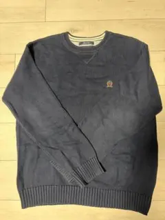TOMMY HILFIGER コットンニット ネイビー Lサイズ