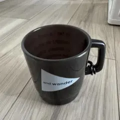 and wander logo PP mugマグカップ ブラックのサムネイル