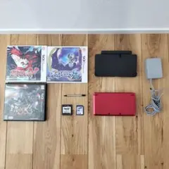 任天堂 3DS フレアレッド本体 CTR-S-JPN-C0　 SDカード4GB
