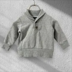 エーキャンビー 長袖 スウェット ハーフボタン 綿混 襟付トレーナー リブ袖