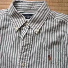 キッズポロラルフローレン120 ストライプ長袖シャツ
