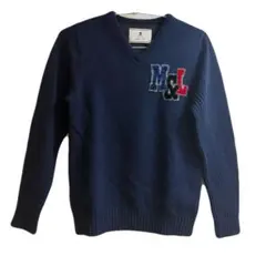 マークアンドロナ MARK&LONA スニード ニット ウールネイビー Sサイズ