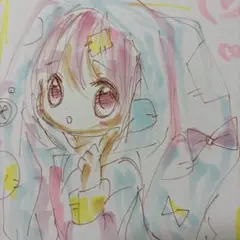 新作。手描きイラスト。イラストボード。女の子