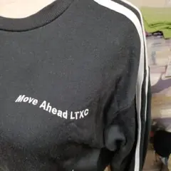 黒 ストライプ トレーナー Move Ahead LTXC