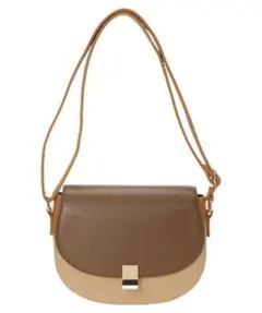 earth music&ecology 配色ショルダーバッグ ブラウンバッグ