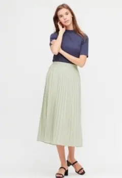 ★新品未使用タグ付き★♥UNIQLO♥プリーツスカート(グリーン)