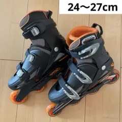 東方興産 インラインスケート 24 25 26 27cm ブラック/オレンジ