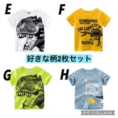 男の子半袖Tシャツ2枚組　新品　GとH 120cm