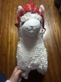 ミラバケッソ クラレちゃん ハイパージャンボぬいぐるみ アルパカ ニット帽