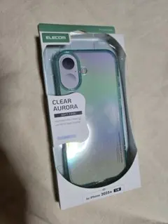 エレコム iPhone17　ソフトケース クリアオーロラ　ブルー　259