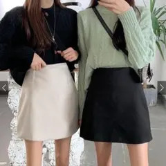 【新品未使用】GRL グレイル インパン裏地付き 台形ミニスカート at1531