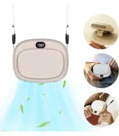 小型 手持ち 卓上 ミニ　腰掛け扇風機 ベルト　熱中症対策 1台4役