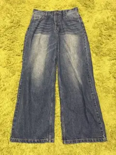 Regen Glanz ワイドバギーデニムパンツ M