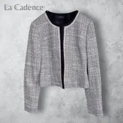 【La Cadence 東京イギン】　ツイードジャケット　ノーカラー　フォーマル