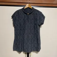 着物からリメイク❁︎大島紬の生地からフレンチスリーブプルオーバー❁︎ベスト