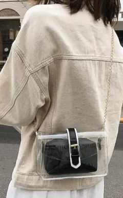 ♥トレンド♥　クリアーバック　ポーチ　ポシェット　2Way　ショルダーバック