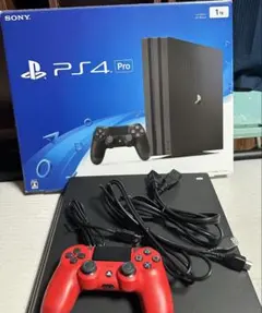 着払い巴様専用 PS4 Pro 1TB 赤いコントローラー付き