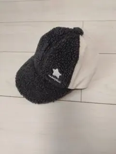 合わせ素材　グレー✕白　キャップ　48cm