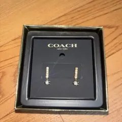 値下げ中！COACH ゴールド ストーン付きピアス