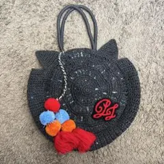 ポール&ジョー 猫耳カゴバッグ ブラック