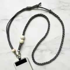【グレー】スマホショルダー スマホストラップ パラコード ss01