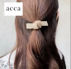 acca オードリードレスポニー ゴールドリボン型ヘアアクセサリー 未