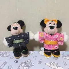 浴衣姿 ミッキー＆ミニー ぬいぐるみ ペアセット