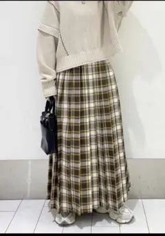 チェックプリーツスカート