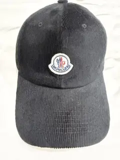 MONCLER コーデュロイ ベースボールキャップ ブラック