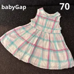 babyGap チェック柄ベビーワンピース 6-12ヶ月 70cm