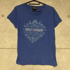 r72 ハーレーダビッドソン ラインストーン Tシャツ ブルー Lサイズのサムネイル