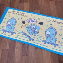 ハンギョドン　バスタオル　大きめ　さゆり　タオルケット　プール　ブルー　スケボー