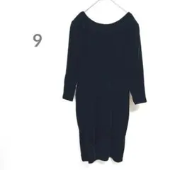 ベロアワンピース　9 ブラック　キュプラ　ワールド　ワンピース　スタイリッシュ