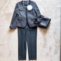 【Reflect×ユニクロ】ツイードジャケット　パンツ　セットアップスーツ　M